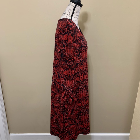 Cato Black & Red Long Sleeve Sweater Dress Large - Picture 7 of 10